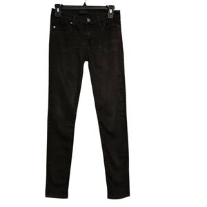 Eunina Juniors' Size 3 w26 Black Denim Skinny Leg Jeans Lo Rise Made in USA